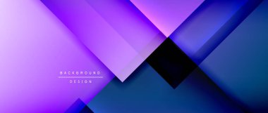 Kare şekiller bileşimi, akışkan geometrik soyut arkaplan. 3B gölge efektleri, modern tasarım şablonu