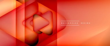 Üçgen geometrik soyut arkaplanı şekillendirir. Üç boyutlu gölge efektleri ve sıvı eğimleri. Metin mesajınız için modern üstüste bindirme formları duvar kağıdı