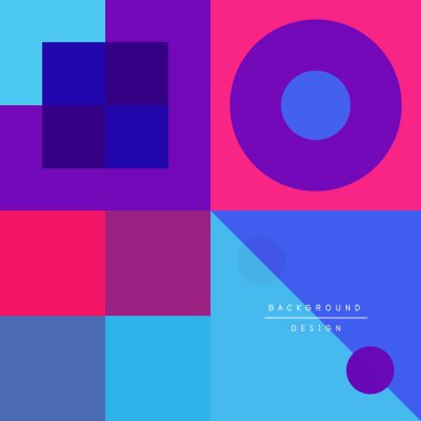 Neo memphis geometrik deseni daireler, kareler ve çizgilerle. Kapaklar, afişler, el ilanları ve posterler ve diğer şablonlar için pop sanatları soyut arka plan