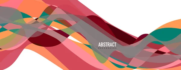 Flüssige Welle bunten abstrakten Hintergrund. Dynamisches farbenfrohes, dynamisches Vektordesign — Stockvektor