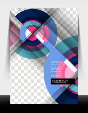 Çember tasarımı a4 el ilanı baskı şablonu, yıllık rapor tasarımı
