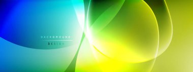 Vektör soyut arkaplan - sıvı kabarcıklar, gölgeler ve ışık efektleri ile sıvı gradyan şekiller. Metin için parlak tasarım şablonu