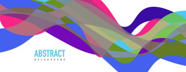 Akışkan dalga renkli soyut arkaplan. Dinamik renkli canlı vektör tasarımı