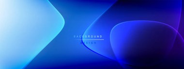 Vektör soyut arkaplan - sıvı kabarcıklar, gölgeler ve ışık efektleri ile sıvı gradyan şekiller. Metin için parlak tasarım şablonu