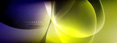 Vektör soyut arkaplan - sıvı kabarcıklar, gölgeler ve ışık efektleri ile sıvı gradyan şekiller. Metin için parlak tasarım şablonu