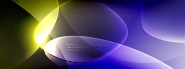 Vektör soyut arkaplan - sıvı kabarcıklar, gölgeler ve ışık efektleri ile sıvı gradyan şekiller. Metin için parlak tasarım şablonu