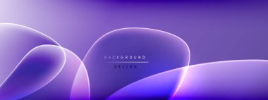 Vektör soyut arkaplan - sıvı kabarcıklar, gölgeler ve ışık efektleri ile sıvı gradyan şekiller. Metin için parlak tasarım şablonu