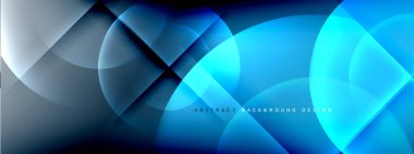 Vektör soyut arkaplan - gölgeler ve ışık efektleri ile sıvı gradyanı üzerinde daire ve çapraz çapraz. Metin için tekno ya da ticari parlak tasarım şablonları