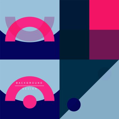 Neo memphis geometrik deseni daireler, kareler ve çizgilerle. Kapaklar, afişler, el ilanları ve posterler ve diğer şablonlar için pop sanatları soyut arka plan
