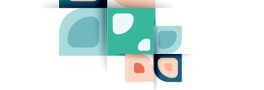 Soyut yuvarlak şekiller ve gölge efektleri tekrarlanan vektör modern geometrik arkaplan kümesi