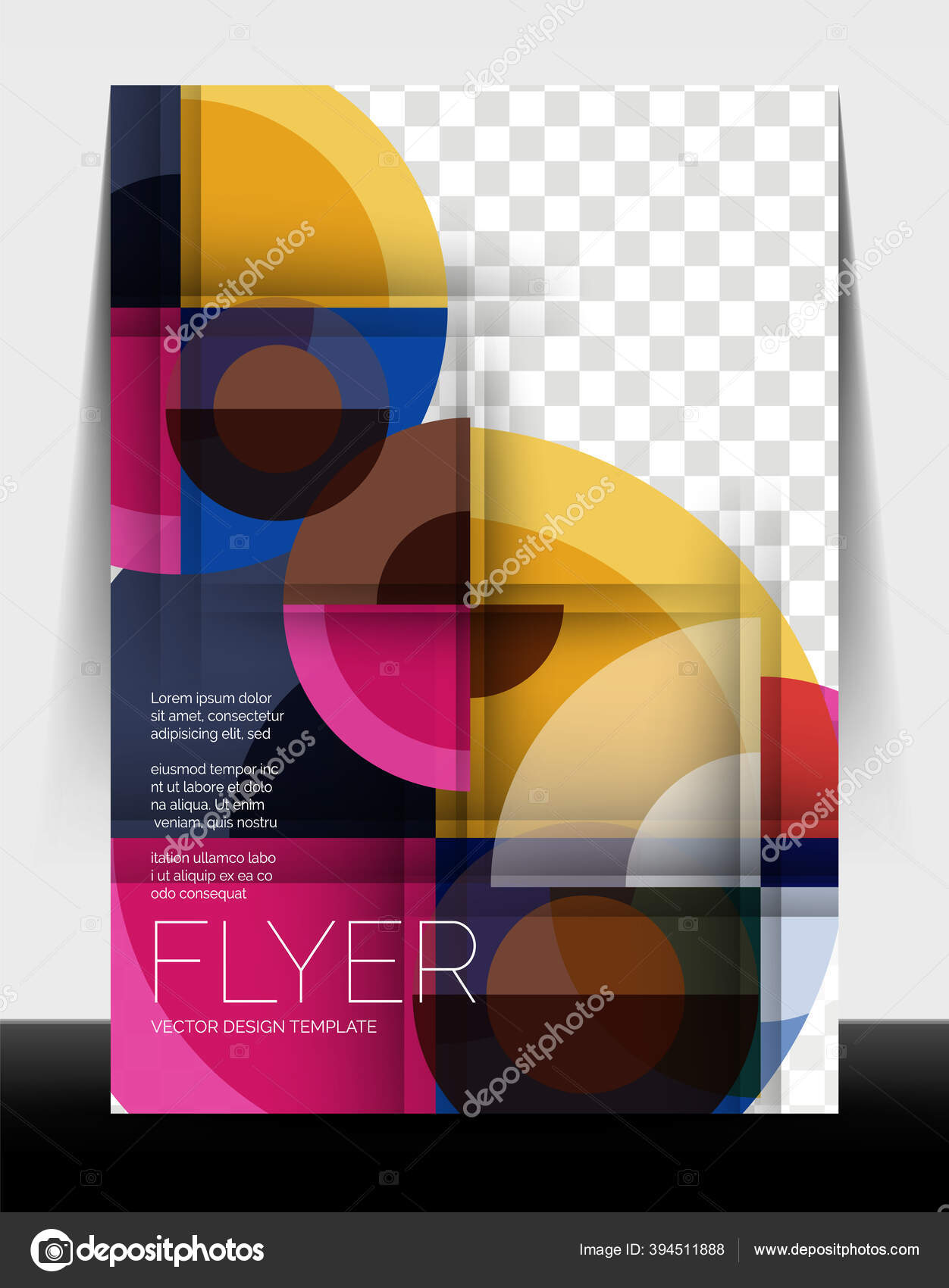Flyer Annual Report Circle Design Vector Background Print Template Stock Vector C Akomov