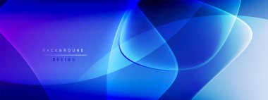 Vektör soyut arkaplan - sıvı kabarcıklar, gölgeler ve ışık efektleri ile sıvı gradyan şekiller. Metin için parlak tasarım şablonu