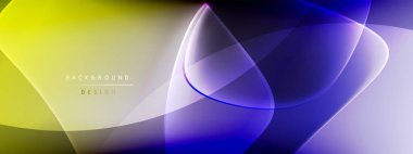 Vektör soyut arkaplan - sıvı kabarcıklar, gölgeler ve ışık efektleri ile sıvı gradyan şekiller. Metin için parlak tasarım şablonu