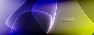 Vektör soyut arkaplan - sıvı kabarcıklar, gölgeler ve ışık efektleri ile sıvı gradyan şekiller. Metin için parlak tasarım şablonu