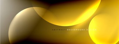 Vektör soyut arka plan sıvı baloncuk daireleri, gölgeler ve ışık efektleri ile sıvı gradyan. Metin için parlak tasarım şablonları