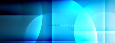 Vektör soyut arkaplan - gölgeler ve ışık efektleri ile sıvı gradyanı üzerinde daire ve çapraz çapraz. Metin için tekno ya da ticari parlak tasarım şablonları