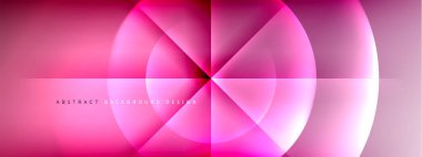 Vektör soyut arkaplan - gölgeler ve ışık efektleri ile sıvı gradyanı üzerinde daire ve çapraz çapraz. Metin için tekno ya da ticari parlak tasarım şablonları