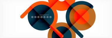 Kapaklar, afişler, el ilanları ve posterler ve diğer şablonlar için çemberler ve çizgiler soyut arkaplan