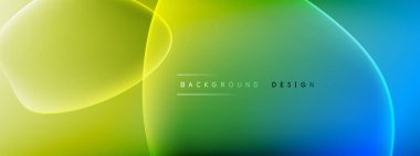 Vektör soyut arkaplan - sıvı kabarcıklar, gölgeler ve ışık efektleri ile sıvı gradyan şekiller. Metin için parlak tasarım şablonu