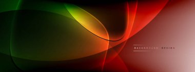 Vektör soyut arkaplan - sıvı kabarcıklar, gölgeler ve ışık efektleri ile sıvı gradyan şekiller. Metin için parlak tasarım şablonu