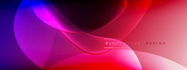 Vektör soyut arkaplan - sıvı kabarcıklar, gölgeler ve ışık efektleri ile sıvı gradyan şekiller. Metin için parlak tasarım şablonu