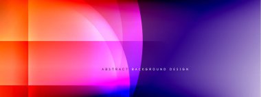 Vektör soyut arkaplan - gölgeler ve ışık efektleri ile sıvı gradyanı üzerinde daire ve çapraz çapraz. Metin için tekno ya da ticari parlak tasarım şablonları