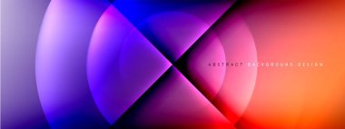 Vektör soyut arkaplan - gölgeler ve ışık efektleri ile sıvı gradyanı üzerinde daire ve çapraz çapraz. Metin için tekno ya da ticari parlak tasarım şablonları