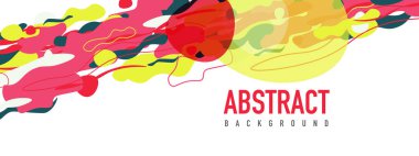 Moda sıvı biçimi, soyut tasarım şekilleri, pankartlar, broşürler, posterler, web iniş sayfaları, kapaklar veya pankartlar için dinamik vektör arkaplanı