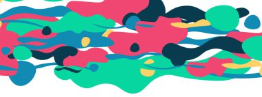 Moda sıvı biçimi, soyut tasarım şekilleri, pankartlar, broşürler, posterler, web iniş sayfaları, kapaklar veya pankartlar için dinamik vektör arkaplanı