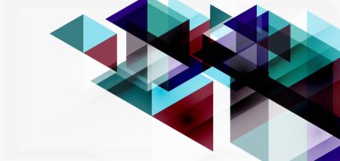 Geometrik soyut arkaplan, mozaik üçgen ve altıgen şekiller. İş veya teknoloji sunumu, İnternet posteri veya web broşürü kapağı, duvar kağıdı için modaya uygun soyut düzen şablonu