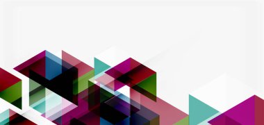 Geometrik soyut arkaplan, mozaik üçgen ve altıgen şekiller. İş veya teknoloji sunumu, İnternet posteri veya web broşürü kapağı, duvar kağıdı için modaya uygun soyut düzen şablonu