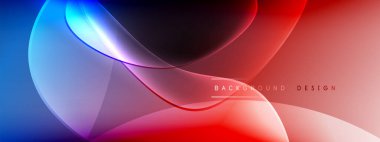 Vektör soyut arkaplan - sıvı kabarcıklar, gölgeler ve ışık efektleri ile sıvı gradyan şekiller. Metin için parlak tasarım şablonu