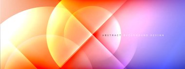 Vektör soyut arkaplan - gölgeler ve ışık efektleri ile sıvı gradyanı üzerinde daire ve çapraz çapraz. Metin için tekno ya da ticari parlak tasarım şablonları