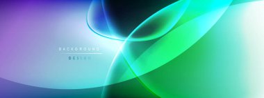 Vektör soyut arkaplan - sıvı kabarcıklar, gölgeler ve ışık efektleri ile sıvı gradyan şekiller. Metin için parlak tasarım şablonu