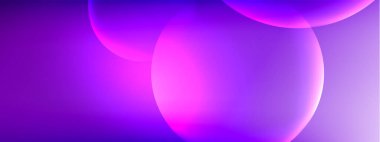 Vektör soyut arka plan sıvı baloncuk daireleri, gölgeler ve ışık efektleri ile sıvı gradyan. Metin için parlak tasarım şablonları
