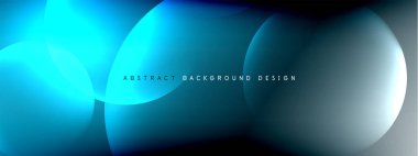 Vektör soyut arka plan sıvı baloncuk daireleri, gölgeler ve ışık efektleri ile sıvı gradyan. Metin için parlak tasarım şablonları