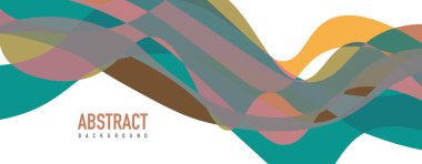 Akışkan dalga renkli soyut arkaplan. Dinamik renkli canlı vektör tasarımı