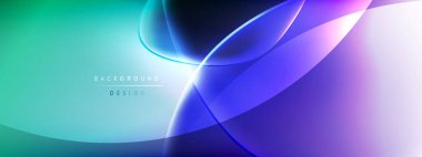 Vektör soyut arkaplan - sıvı kabarcıklar, gölgeler ve ışık efektleri ile sıvı gradyan şekiller. Metin için parlak tasarım şablonu