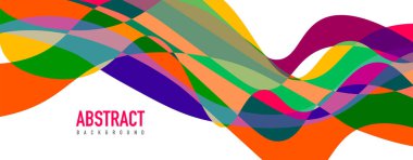 Akışkan dalga renkli soyut arkaplan. Dinamik renkli canlı vektör tasarımı