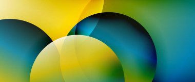 Sıvı gradyanlarla modern geometrik arkaplanı çember içine al