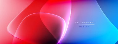 Vektör soyut arkaplan - sıvı kabarcıklar, gölgeler ve ışık efektleri ile sıvı gradyan şekiller. Metin için parlak tasarım şablonu