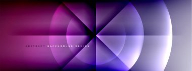 Vektör soyut arkaplan - gölgeler ve ışık efektleri ile sıvı gradyanı üzerinde daire ve çapraz çapraz. Metin için tekno ya da ticari parlak tasarım şablonları