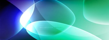 Vektör soyut arkaplan - sıvı kabarcıklar, gölgeler ve ışık efektleri ile sıvı gradyan şekiller. Metin için parlak tasarım şablonu