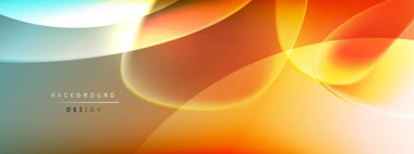 Vektör soyut arkaplan - sıvı kabarcıklar, gölgeler ve ışık efektleri ile sıvı gradyan şekiller. Metin için parlak tasarım şablonu