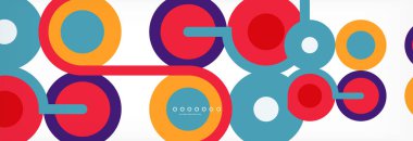 Kapaklar, afişler, el ilanları ve posterler ve diğer şablonlar için çemberler ve çizgiler soyut arkaplan