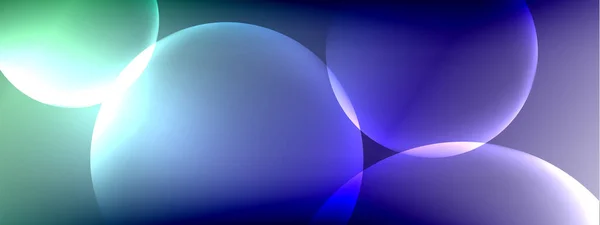 Vecteur abstrait fond liquide bulle cercles sur le gradient de fluide avec des ombres et des effets de lumière. Modèles de conception brillants pour le texte — Image vectorielle