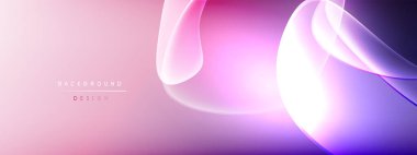 Vektör soyut arkaplan - sıvı kabarcıklar, gölgeler ve ışık efektleri ile sıvı gradyan şekiller. Metin için parlak tasarım şablonu