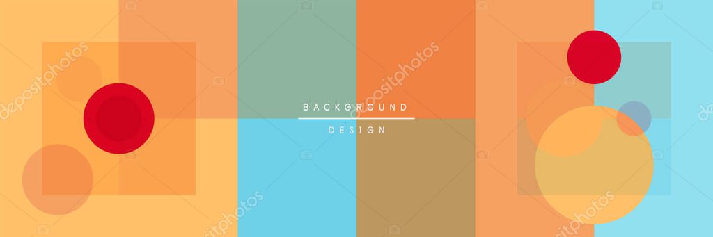 Neo memphis geometric pattern with circles, squares and lines. Pop art abstract background for covers, banners, flyers and posters and other templates