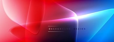 Vektör soyut arkaplan - sıvı kabarcıklar, gölgeler ve ışık efektleri ile sıvı gradyan şekiller. Metin için parlak tasarım şablonu