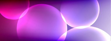 Vektör soyut arka plan sıvı baloncuk daireleri, gölgeler ve ışık efektleri ile sıvı gradyan. Metin için parlak tasarım şablonları